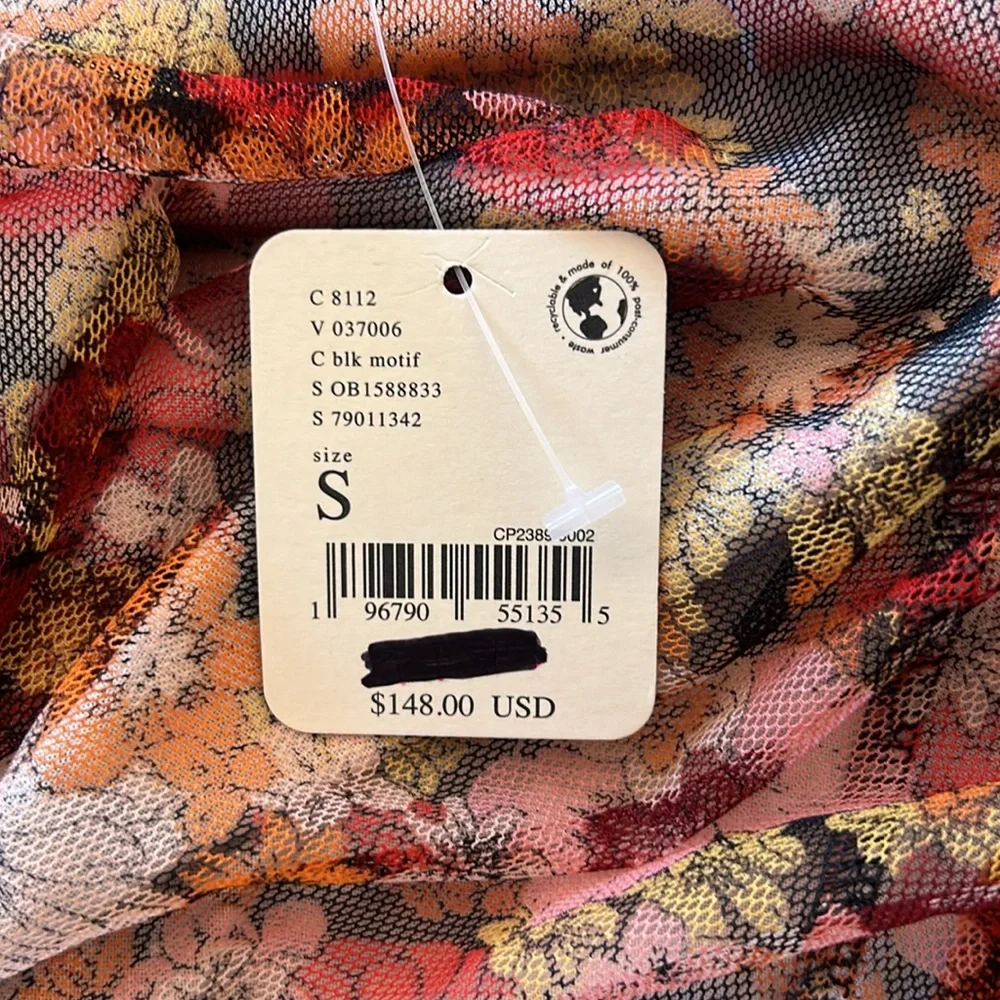 NWT Free People Rare Hideaway Maxi Top Dress Lace Velvet Floral Gothic - Picture 15 of 16